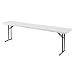 National Public Seating BT1800 Series Steel Frame Rectangular Seminar Blow Molded Plastic Top Folding Table, 700 lbs Capacity, 96" Length x 18" Width x 29-1/2" Height, Speckled Gray/Gray