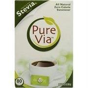 PureVia All Natural Zero Calorie Sweetener -- 80 Packets