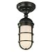 Hudson Valley Groton 3011-OB Round 1 Light 100 watt (13H x 5W) Glass Semi Flush in Old Bronze