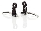 XLC Alloy 4 Finger V- Brake Lever, Standard, Pair, Black/Silver