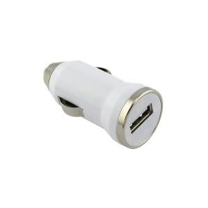 Navitech Small White USB 2.0 & 3.0 in Car Charger Cigarette / Outlet / Travel Adapter Socket for all MP3 + MP4 players Netbooks including the Apple Ipod Shuffel, Ipod Classic, Ipod Touch, Ipod Nano, Ipad, The new Macbook, Iphone 2g,3g ,3gs & 4