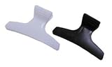 Hair Art Plastic Butterfly Clamp 3 Black And White (Pack of 12)
