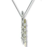 Image of 18 carat Yellow and White Gold 0.30 carat Fine Diamond Pendant. with 18 carat fine