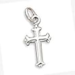 Small Silver Cross Charm