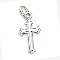 Small Silver Cross Charm