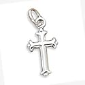 Small Silver Cross Charm