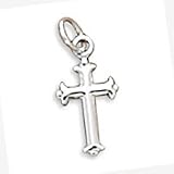 Small Silver Cross Charm
