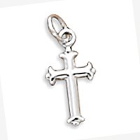 Small Silver Cross Charm by Charms