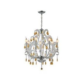 Lite Source C7887 Clarinda 7-Lite Chandelier, Chrome And Crystal