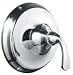 Kohler K-T10277-4-CP Forte Rite-Temp pressure-balancing valve trim with sculpted lever handle, Polis