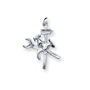 Sterling Silver Plumber's Tools Charm