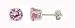 4mm Pink Cz Stud Earrings (Sterling Silver)