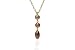 Natural-Colored Drop Fresh Water Pearls, Set in a 14K Yellow Gold Pendant Enhanced with Prong Set Diamonds, Sliding on 17 14K Yellow Gold Oval Link Necklace.