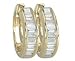 14kt White Gold Princess Cut Diamond J-Shaped Hoops (.63 ct. tw.)