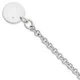 Sterling Silver .04ct Diamond Disc Bracelet QG1498-7.5