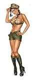 Sexy Pin-up Girl Sticker #9 Army Girl Pinup Girl by Michael Landefeld