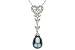 Michiko-Black Cultured Pearl and 1/10 Carat Diamond 14K White Gold Pendant w/ Chain