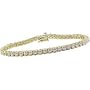 14k Yellow Gold 2ct TDW Diamond Tennis Bracelet (I-J, I2-I3)