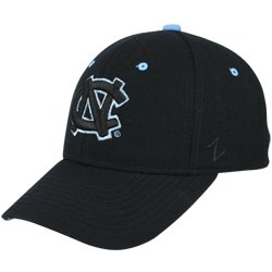 Zephyr North Carolina Tar Heels (UNC) Black DH Fitted Hat