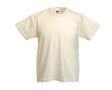 Kinder T-Shirt Valueweight; Elfenbein,152