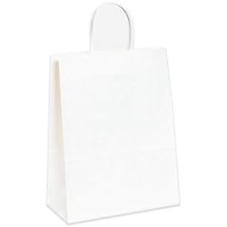 10" x 5" x 13" White Shopping Bag&yuml; (BGS104W) Category: Paper Shopping Bags