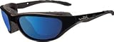 Climate Control Series Glasses, model: AIRRAGE, Lens Tint / Frame: Polarized Blue Mirror/Gloss Blac