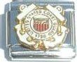 Clearly Charming Coast Guard Crest Seal Italian Charm Bracelet Link