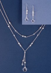 Cathys Concepts S3033I Ivory Freshwater Pearl Double Drop Jewelry Set