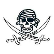Pirate Skull And Swords Temporary Tattoo 1.5x2