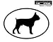 BOSTON TERRIER Oval Bumper Sticker Image