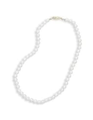 16" 6-6.5mm Grade A Cultured Akoya Pearl Necklace individually knotted with a 14K Yellow Gold Clasp