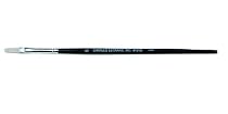 Charles Leonard Inc. Flat Brushes with Short Handle, # 6, 0.31 Inch, White Bristle, 1 Dozen (73106)