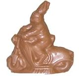 Motorcycle Riding Chocolate Easter Bunny 4 oz, Dark Chocolate