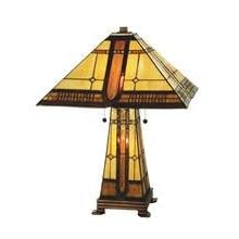 Meyda 25H Sierra Prairie Mission Lighted Base Table Lamp by Meyda