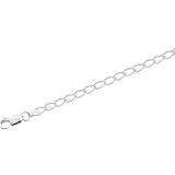 Sterling Silver Curb Anklet - 9.5 inches