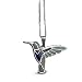 Hummingbird Mosaic Inlay Silver Jewelry Pendant