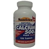 Calcium + Vitamin D by Sundown Naturals - 120 tablets, 500 mg