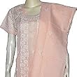 Asian Salwar Kameez Chikan Embroidery Long Sleeve Orange Size S (nslk151)