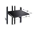 Middle Atlantic FWS - Rack shelf - black - 2U - 19