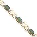 14k Completed Open-Link Diamond/Emerald Bracelet title=
