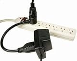 Cables Unlimited PWR-PSLIB-3 1-Foot Outlet Xtender Power Cord with Pass Through