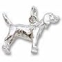 Beagle Dog Charm - 14k Yellow Gold