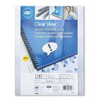GBC Clear View Presentation Covers, 11.25 x 8.75 -Inches, 7 mm Thickness, Round Corners, Unpunched, Clear, 100 Covers (2020035P)