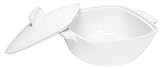 Corelle Coordinates 2 1/2 quart Square Round Casserole with Ceramic Cover, Pure White