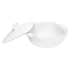 Corelle Coordinates 2 1 2 quart Square Round Casserole with Ceramic Cover, Pure White by Corelle