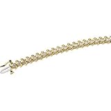 14K Yellow Gold Diamond Bracelet 3 1/3 CT TW-
