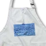 Sailboat Off Sanibel Island - Medium Length Apron With Pouch Pockets 22w X 24l