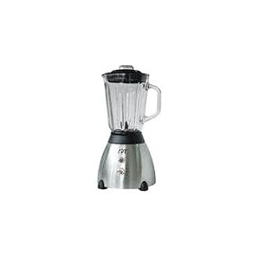 Stainless Steel Blender w Round Base & 2 Speed, 6 Blade Design