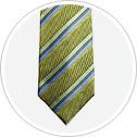 IMAGE OF Happy Hour Tie by Yuppie Island. Our Snappy Line and Stripe is Hand-Tailored of 100% Silk. Lime Green with Blue and Green Stripe.