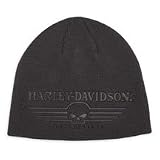 Apparel : Harley Davidson Men's Skull Knit Cap / Hat. Skull graphic on front. 99583-08VM